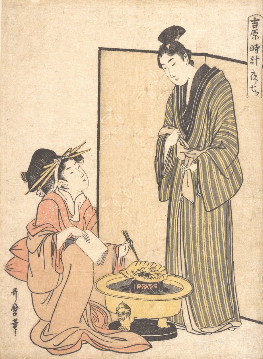 Nattens syvende time, ca. 1800. av Kitagawa Utamaro