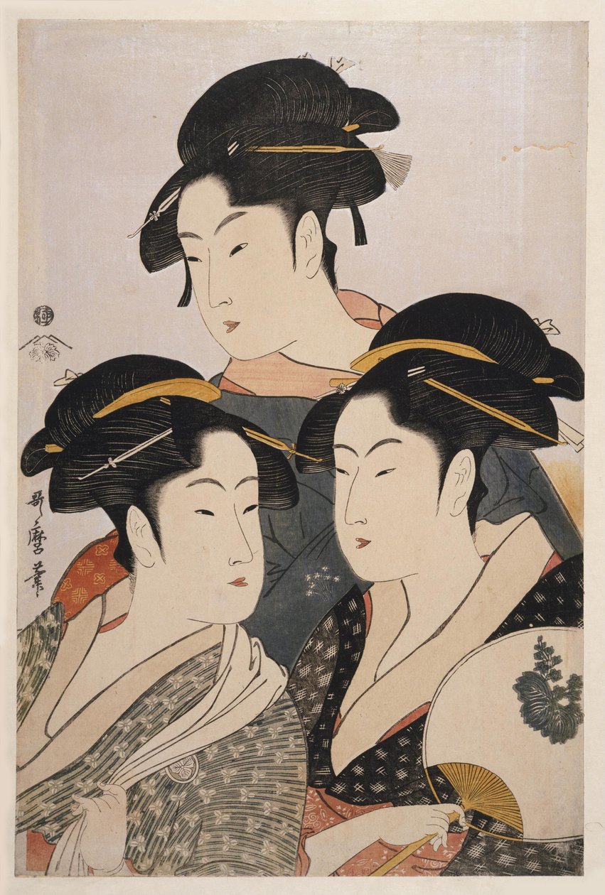 Tre skjønnheter i dag Toji san bijin av Kitagawa Utamaro