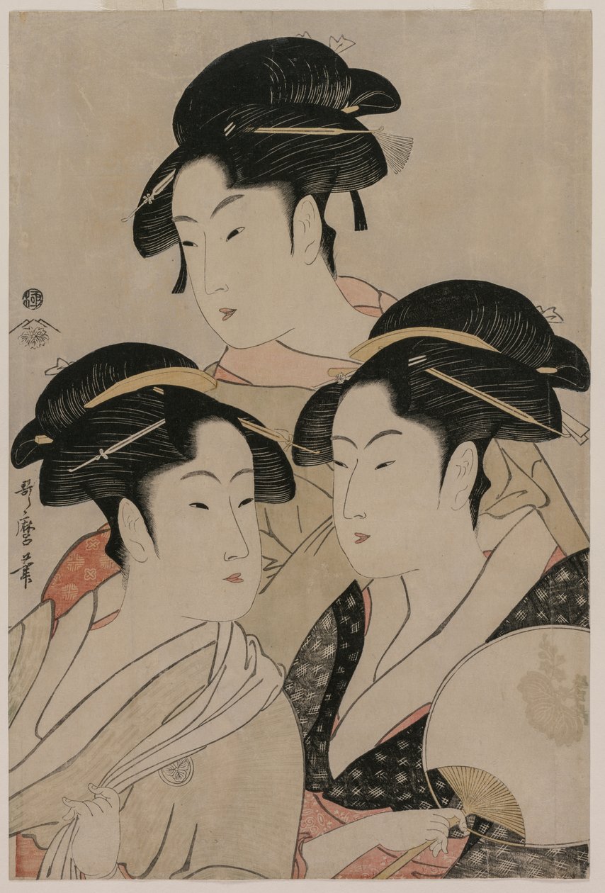 Toyohina Tomimoto, Takashimaya Ohisa, Forslag d Naniwaya Våknet, ca. 1794. av Kitagawa Utamaro
