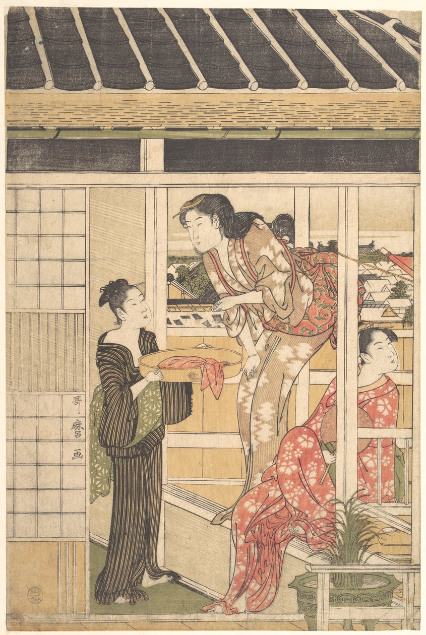 Vaskedag av Kitagawa Utamaro