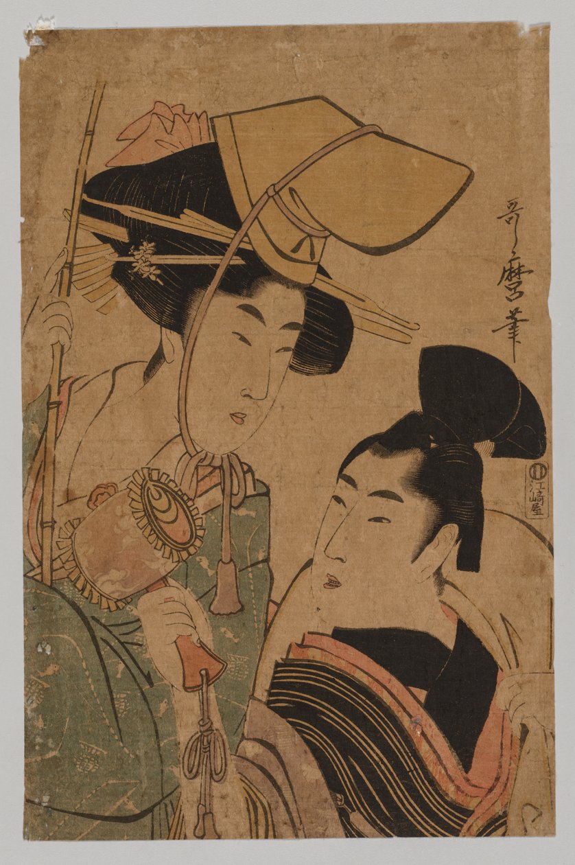 Kvinne som representerer Good Fortune av Kitagawa Utamaro