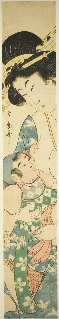 Mor pleie barn av Kitagawa Utamaro II