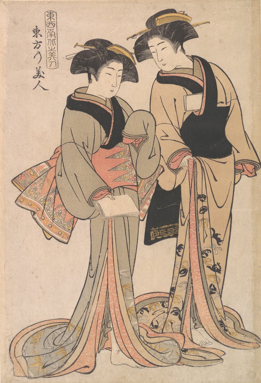 Østens skjønnheter, ca. 1782. av Kitao Shigemasa