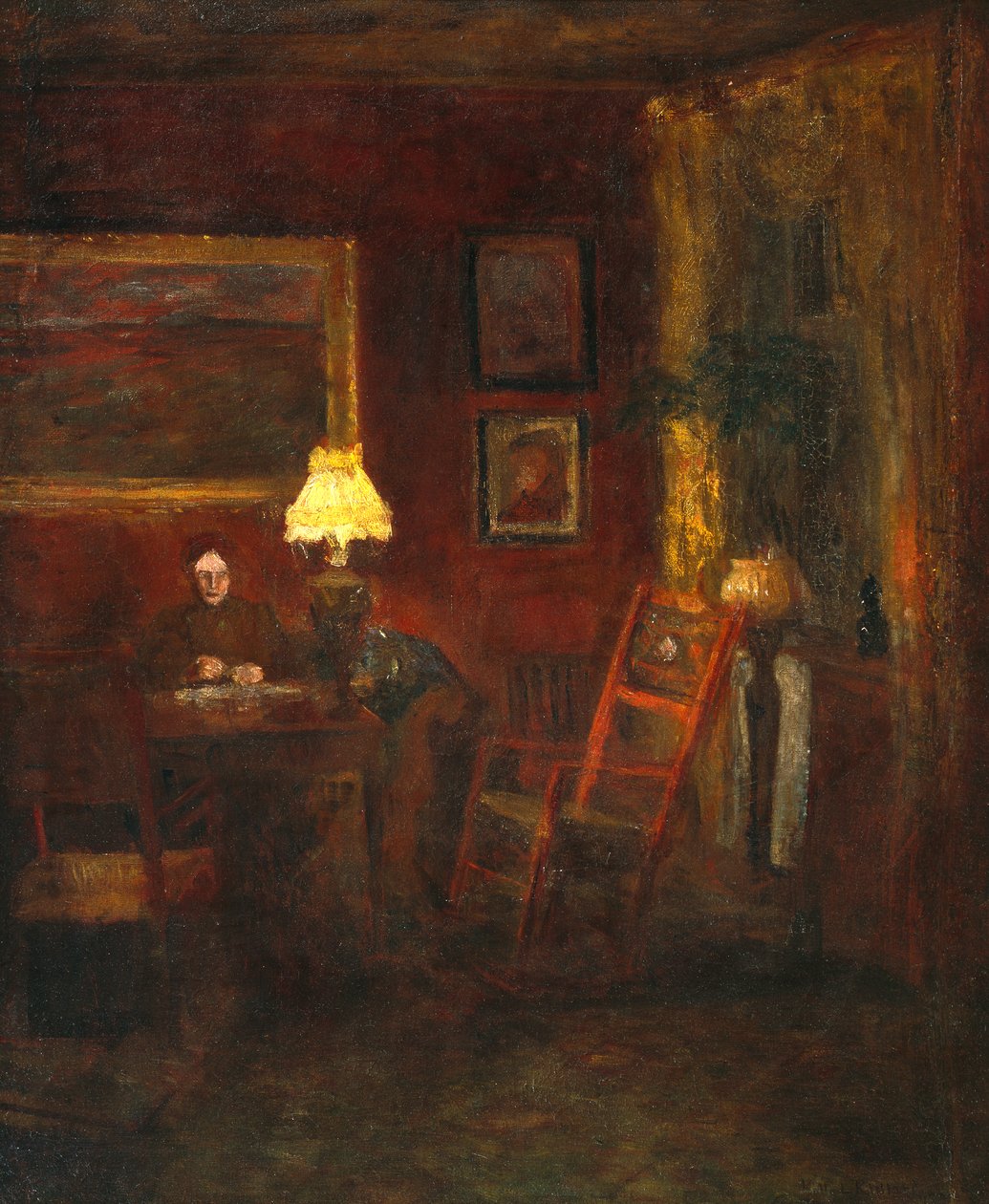 Kvinne i interiør av Kitty Lange Kielland