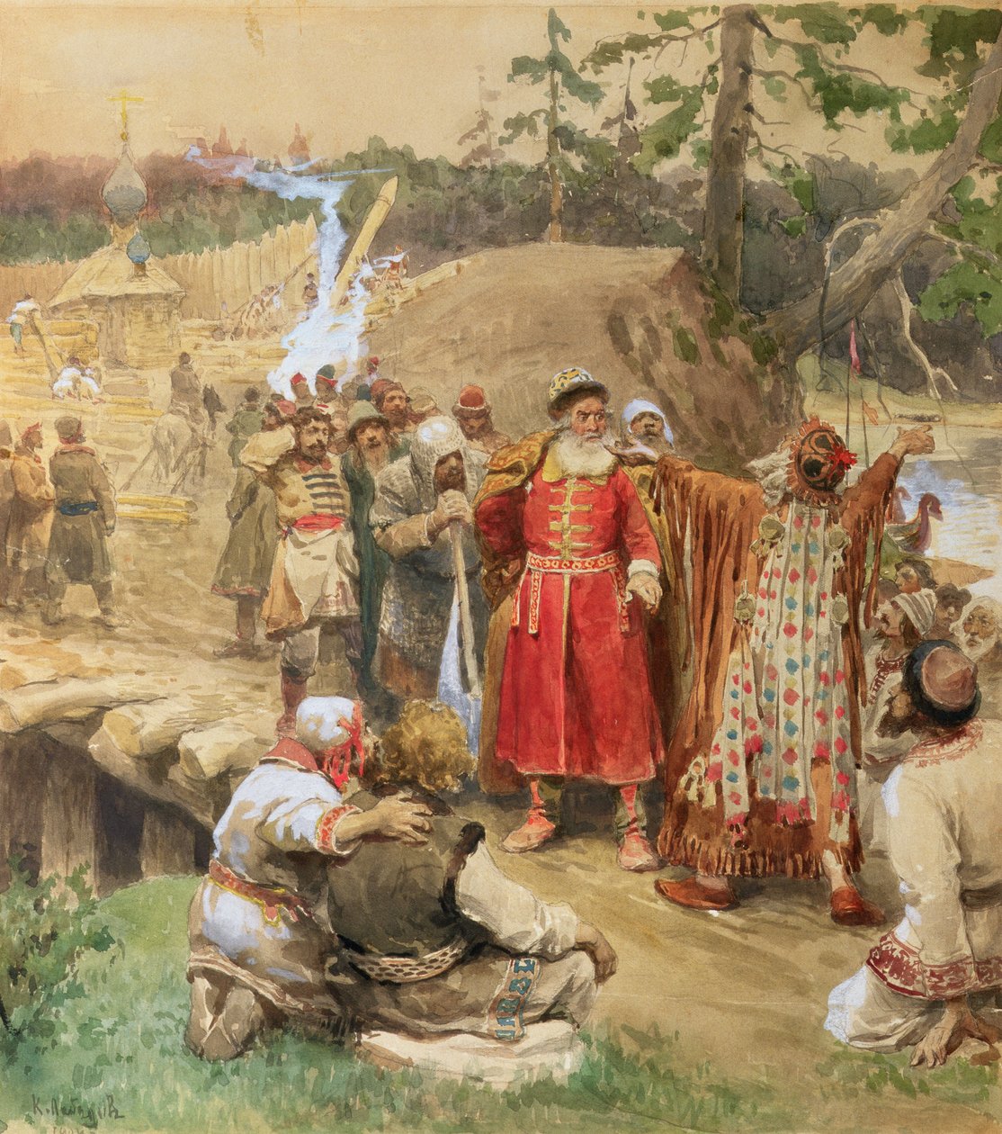 Erobringen av de nye regionene i Russland, 1904 av Klavdiy Vasilievich Lebedev