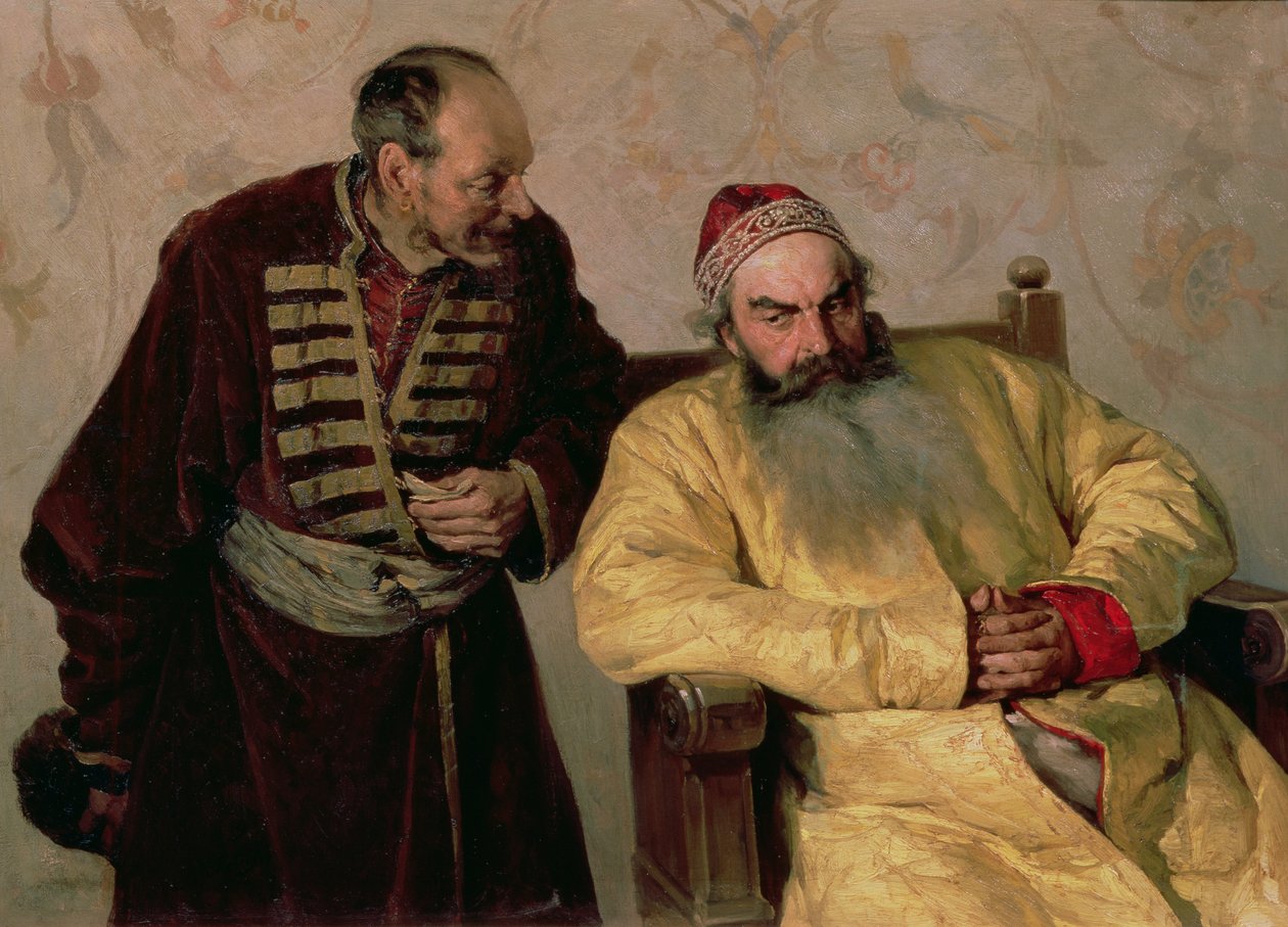 Til Boyar med en fordømmelse, 1904 av Klavdiy Vasilievich Lebedev