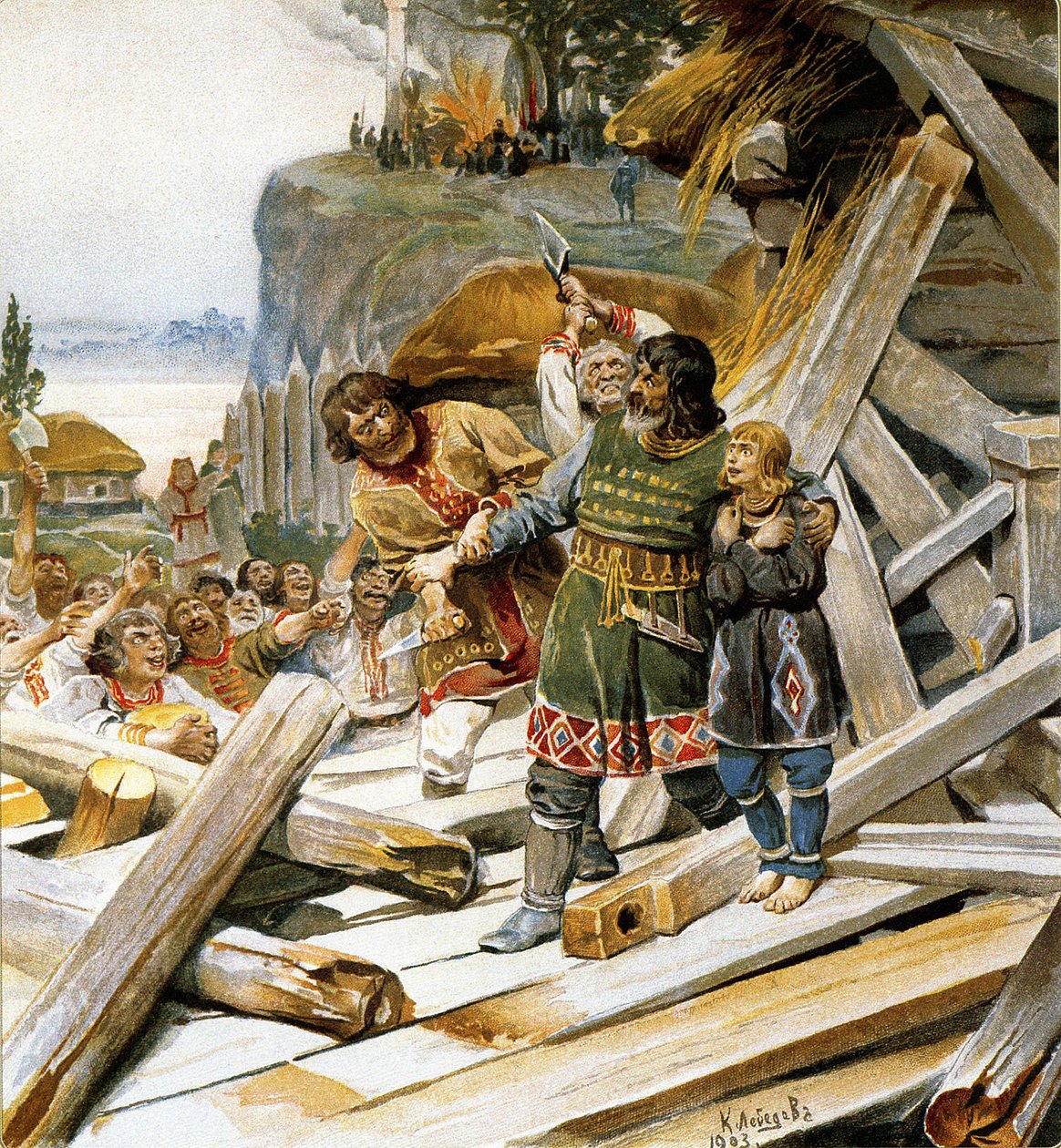 Saint Theodore le varegue (Saint theodore des grottes de Kiev eller Theodore de Kiev av Klavdiy Vasilievich Lebedev