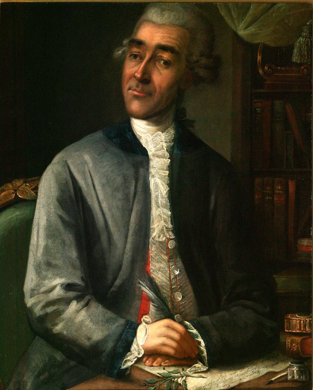 Portrett av forfatteren Vasily Grigorievich Ruban 1742-1795, 1786 av Klipekov