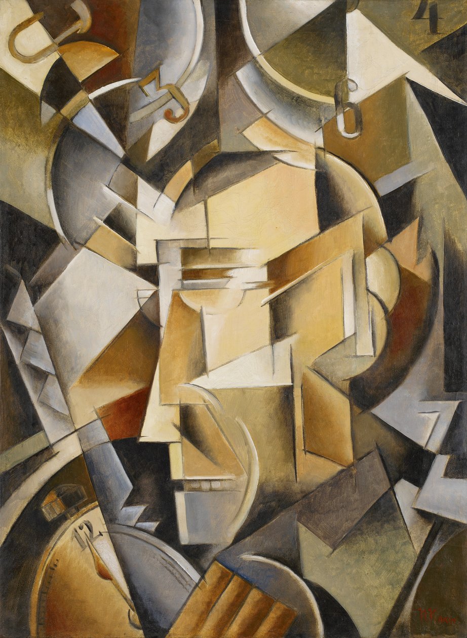 Urmakeren, ca. 1914 av Ivan Vassilyevich Klyun