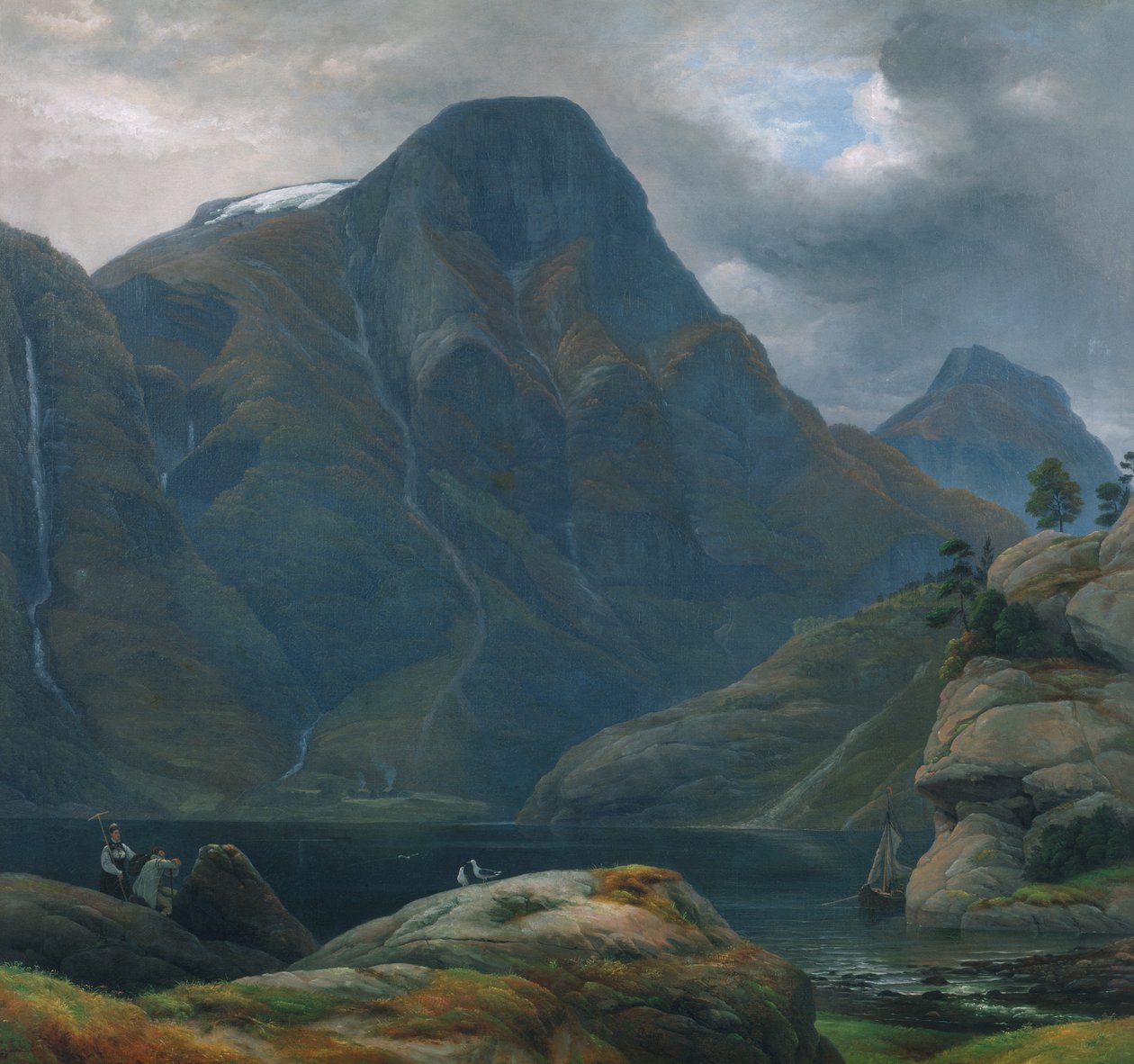 The arrive to Nærøyfjorden ( fjord) av Knud Andreassen Baade