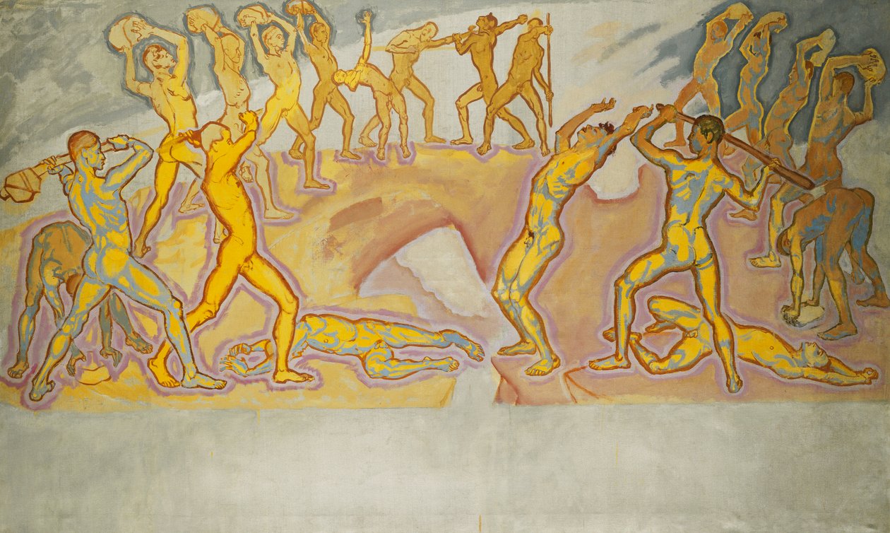 Clash of the Titans; Battle of the Titans, ca. 1913-1915 av Koloman Moser
