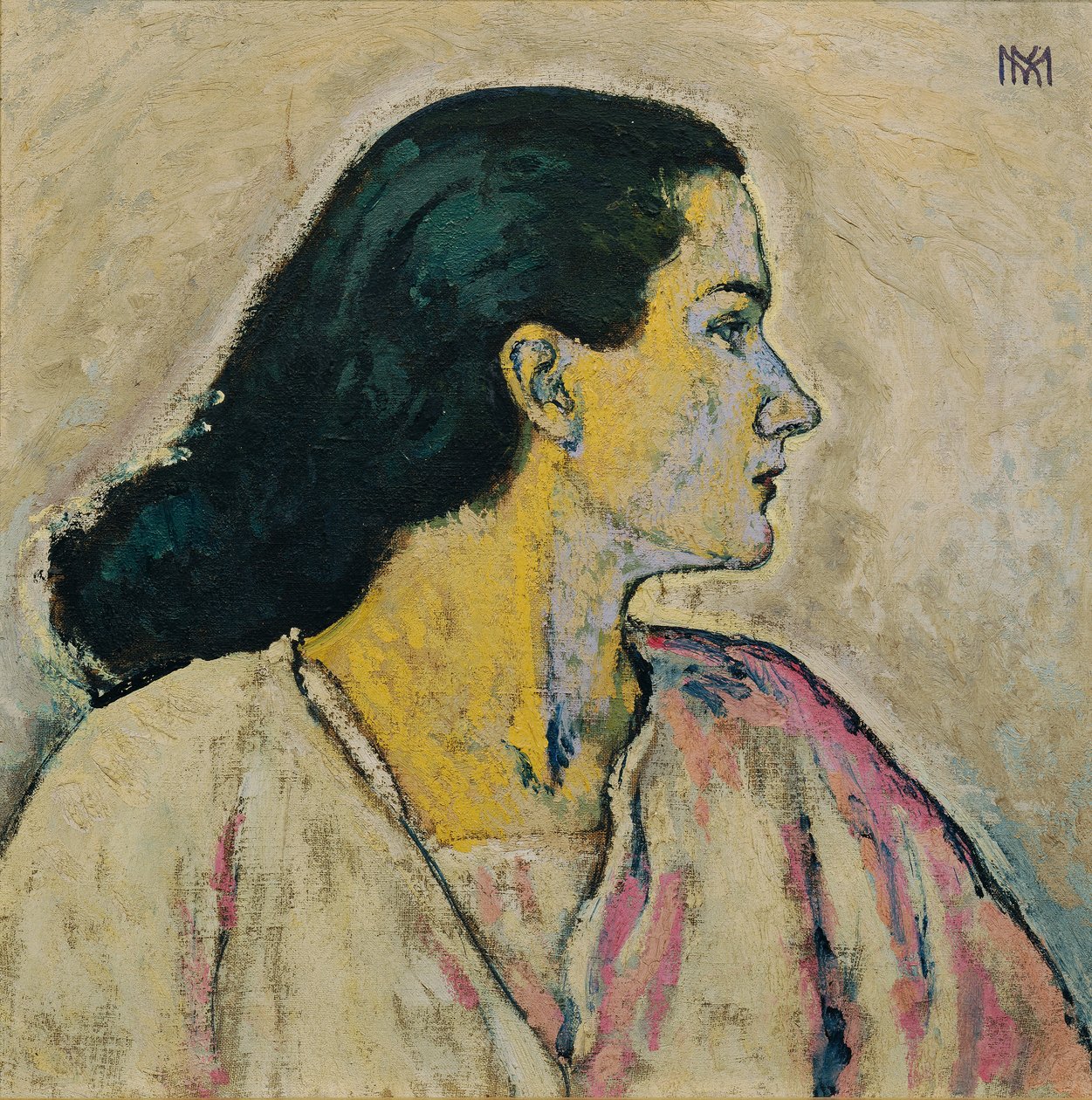 Portrett av en kvinne i profil av Koloman Moser