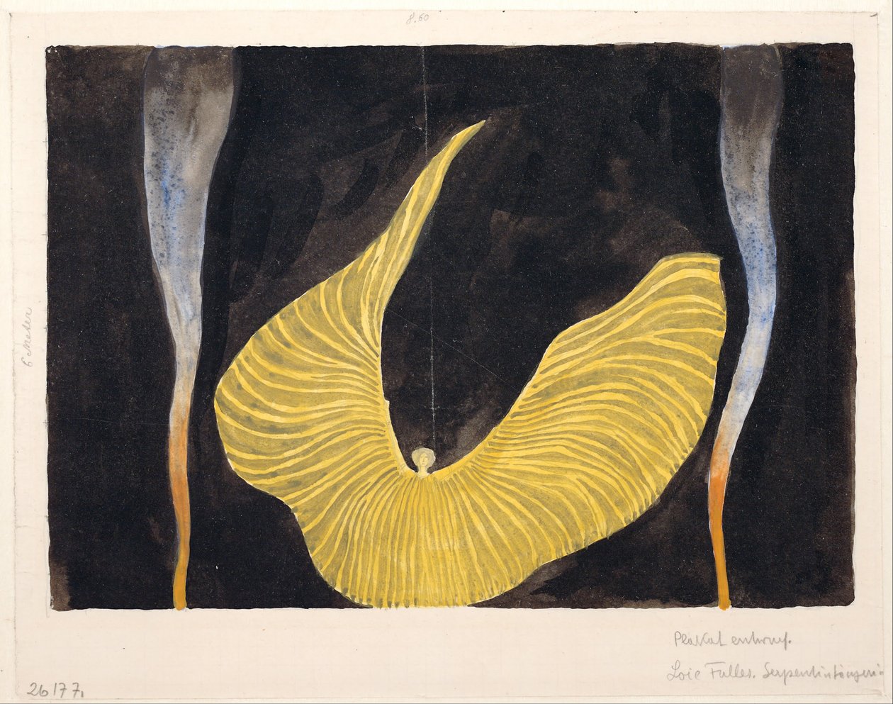 Loïe Fuller i dansen Erkeengelen, 1902 av Koloman Moser