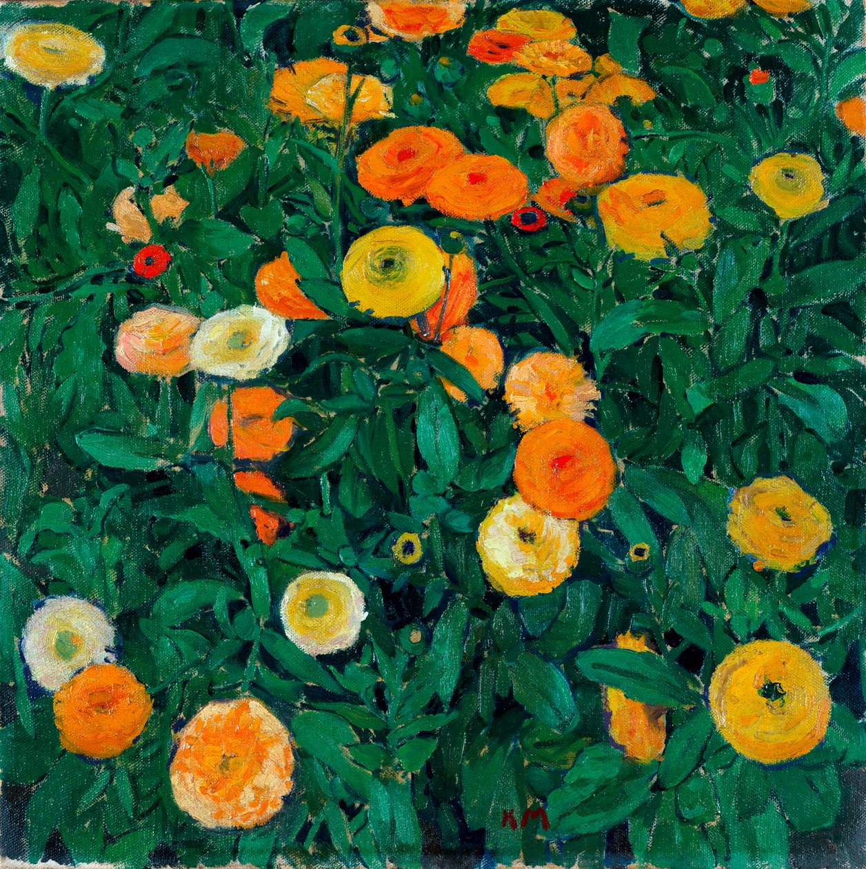 Marigolds - Maleri av Koloman Moser (1868-1918) av Koloman Moser