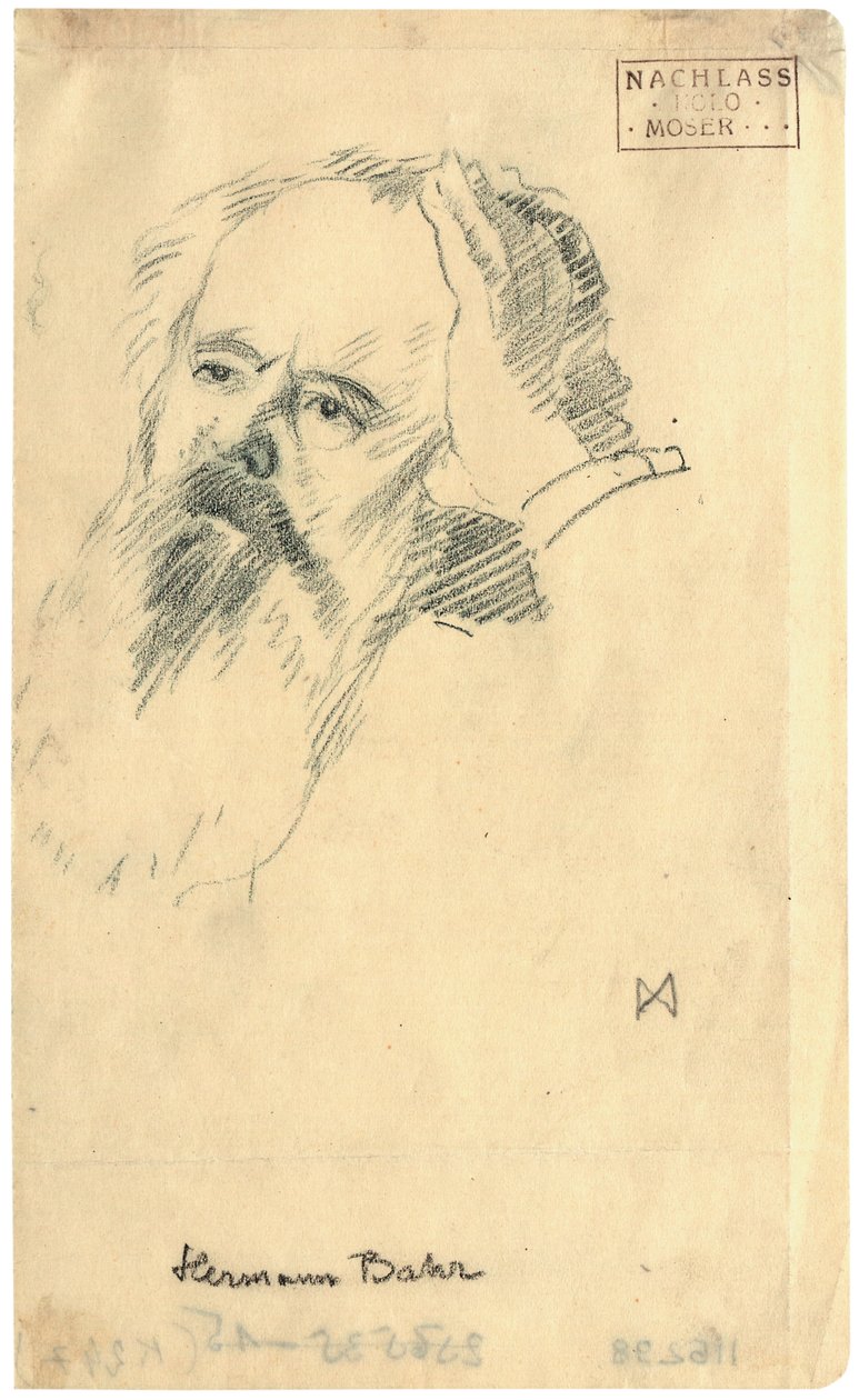 Portrett av Hermann Bahr 1863-1934, ca 1904. av Koloman Moser