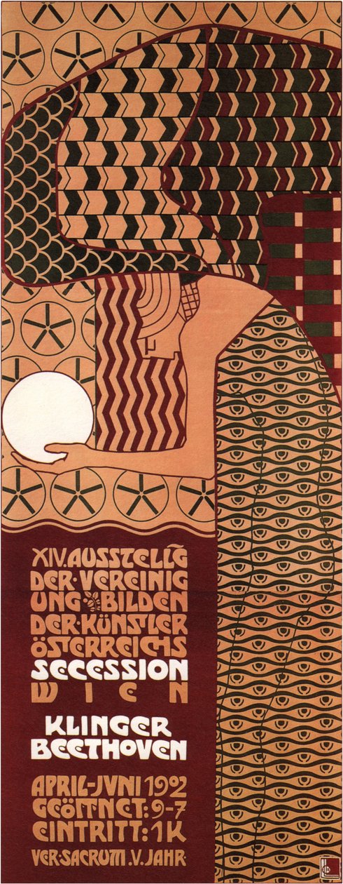 Plakat for løsrivelsesutstillingen i Wien, 1902 av Koloman Moser