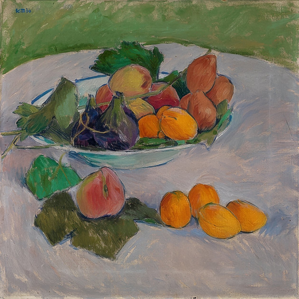 Stilleben med frukt og blader. 1910 av Koloman Moser
