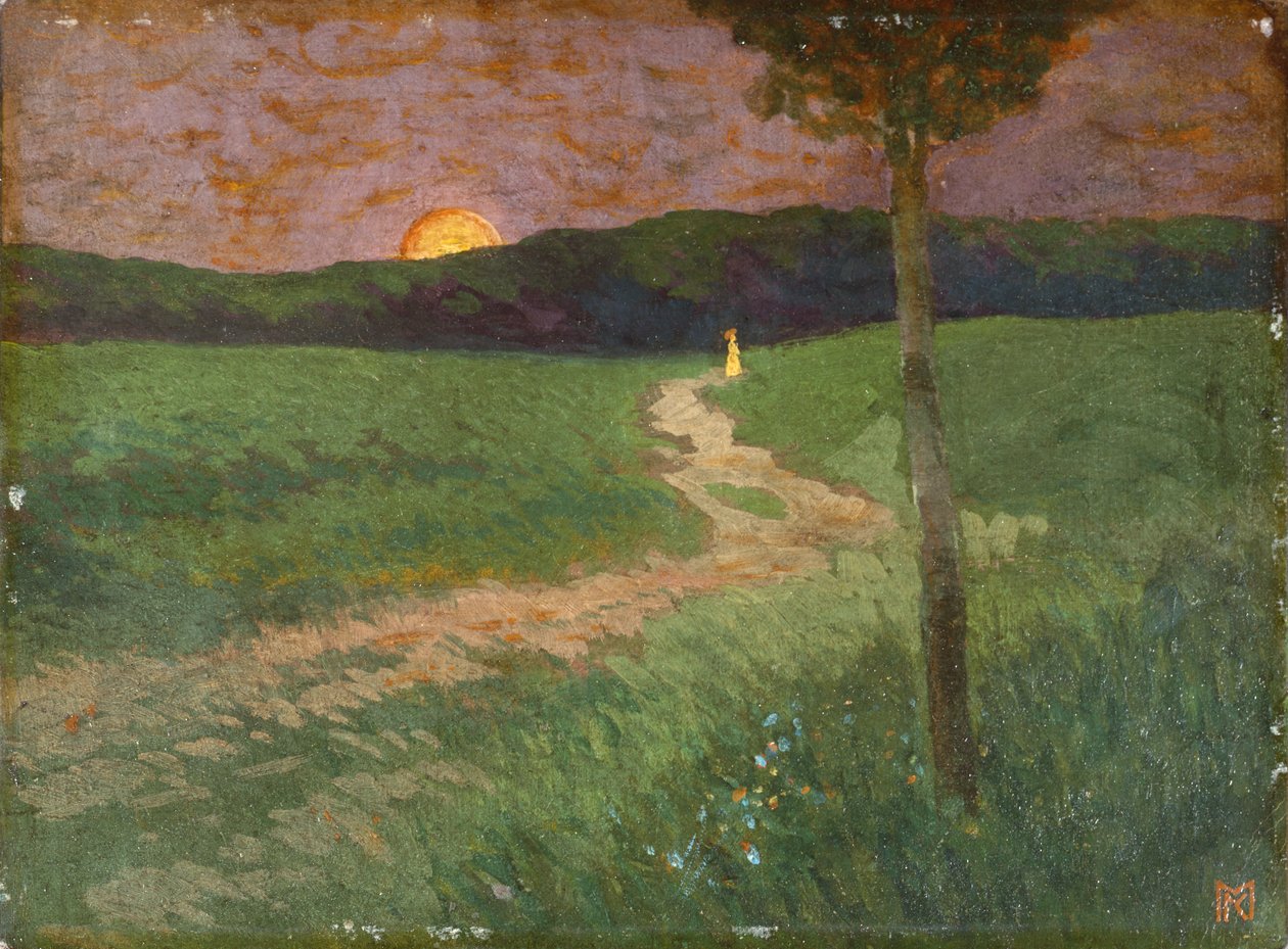 Sommerkveld (olje på lerret) av Koloman Moser