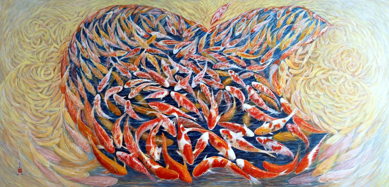 Jeg er den beste, 2013 (østlig gouache på rispapir) av Komi Chen