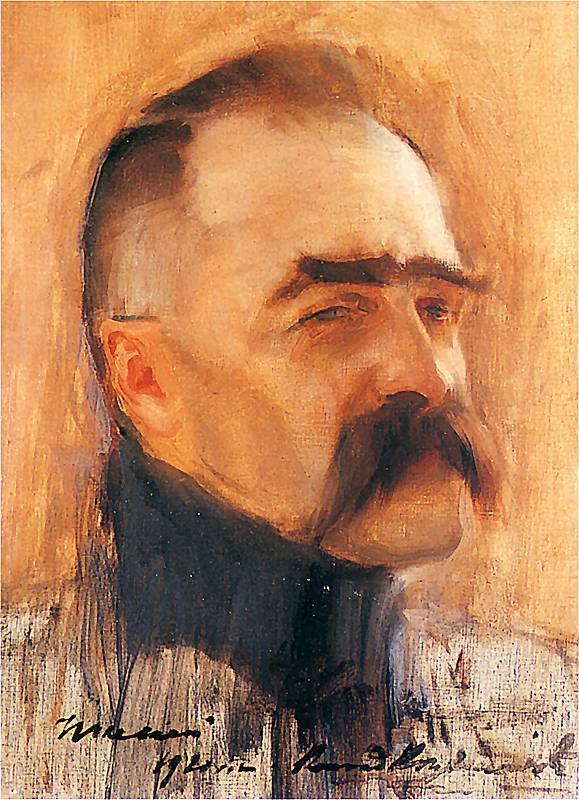 Portrett av Jozef Piłsudski Portrett av Jozef Pilsudski av Konrad Krzyzanowski