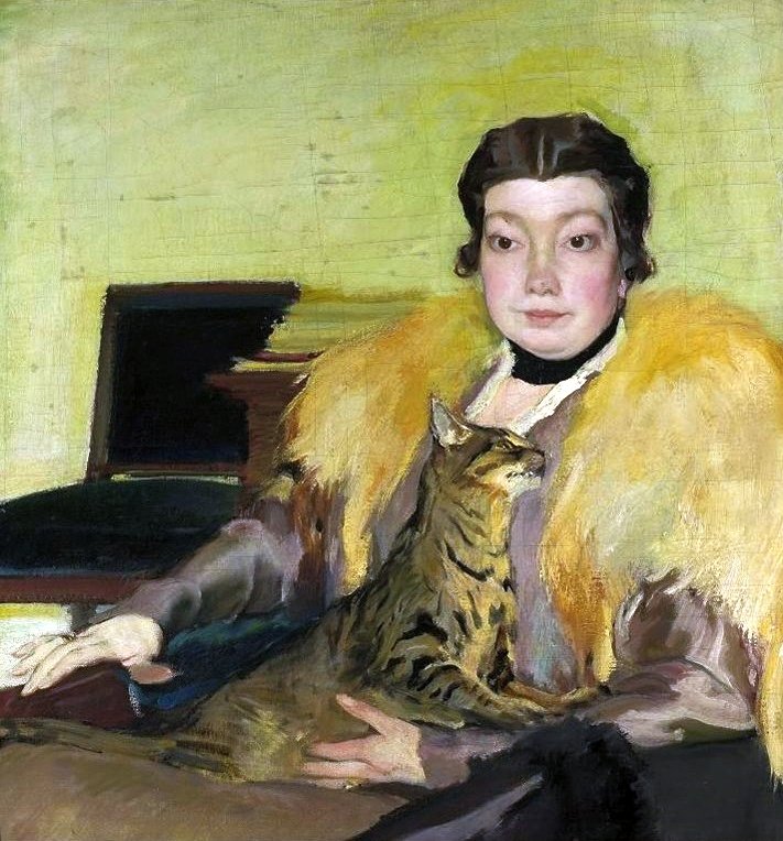 Portrett av Michalina Krzyzanowska, kunstnerens kone. av Konrad Krzyzanowski