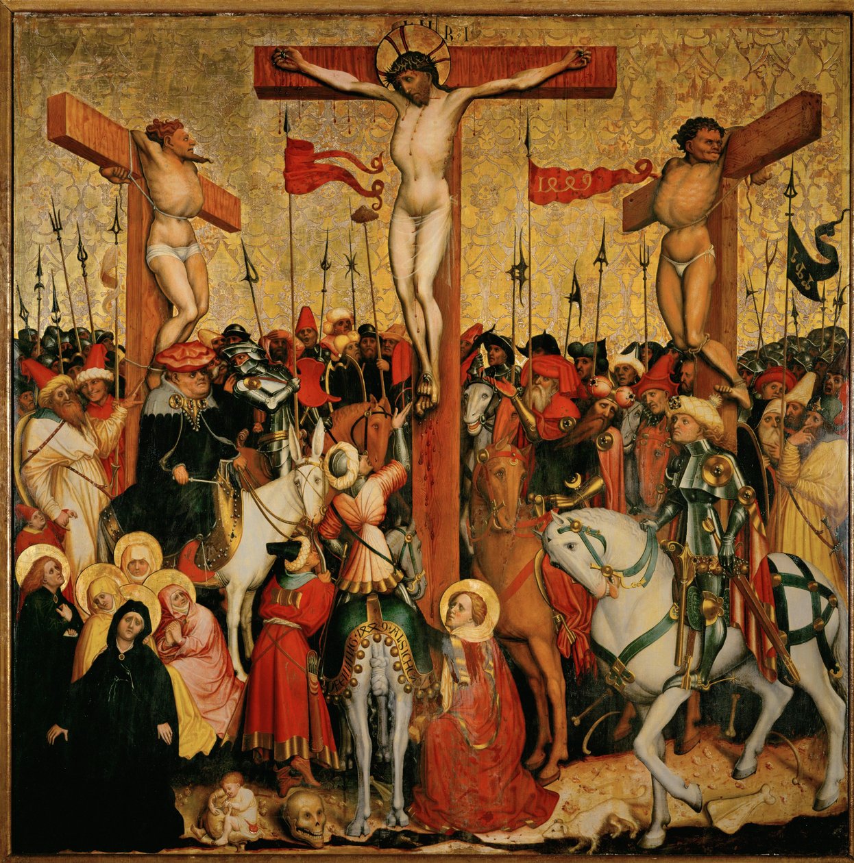 Korsfestelse (maleri på tre) av Konrad Laib