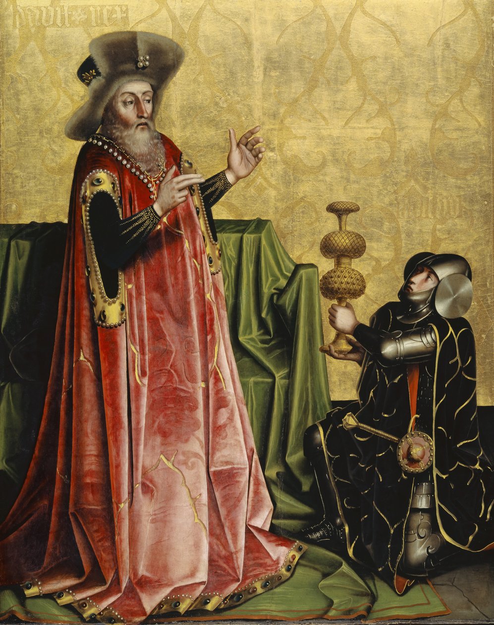 Abischai før David fra Heilspiegel-altertavlen, ca. 1435 (blandet medium på eikepanel) av Konrad Witz