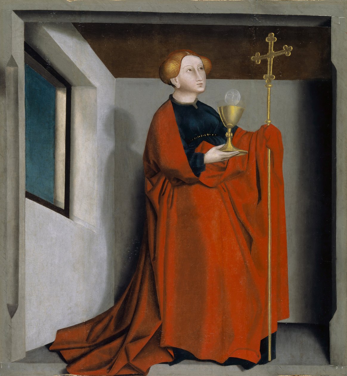 Ecclesia fra Heilspiegel-altertavlen, ca. 1435 (blandet medium på eikepanel) av Konrad Witz
