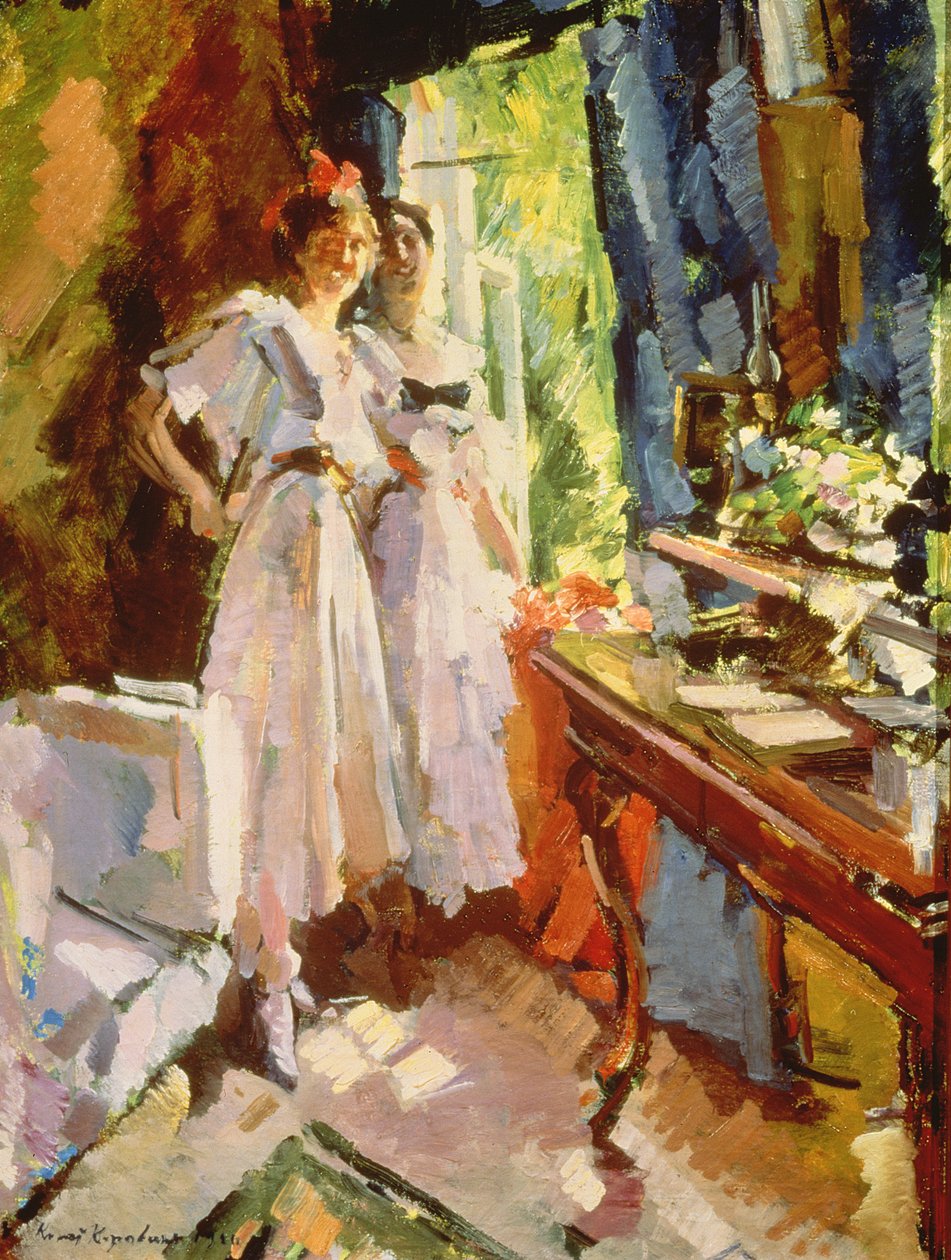 Ved det åpne vinduet, 1916 av Konstantin Alekseevich Korovin