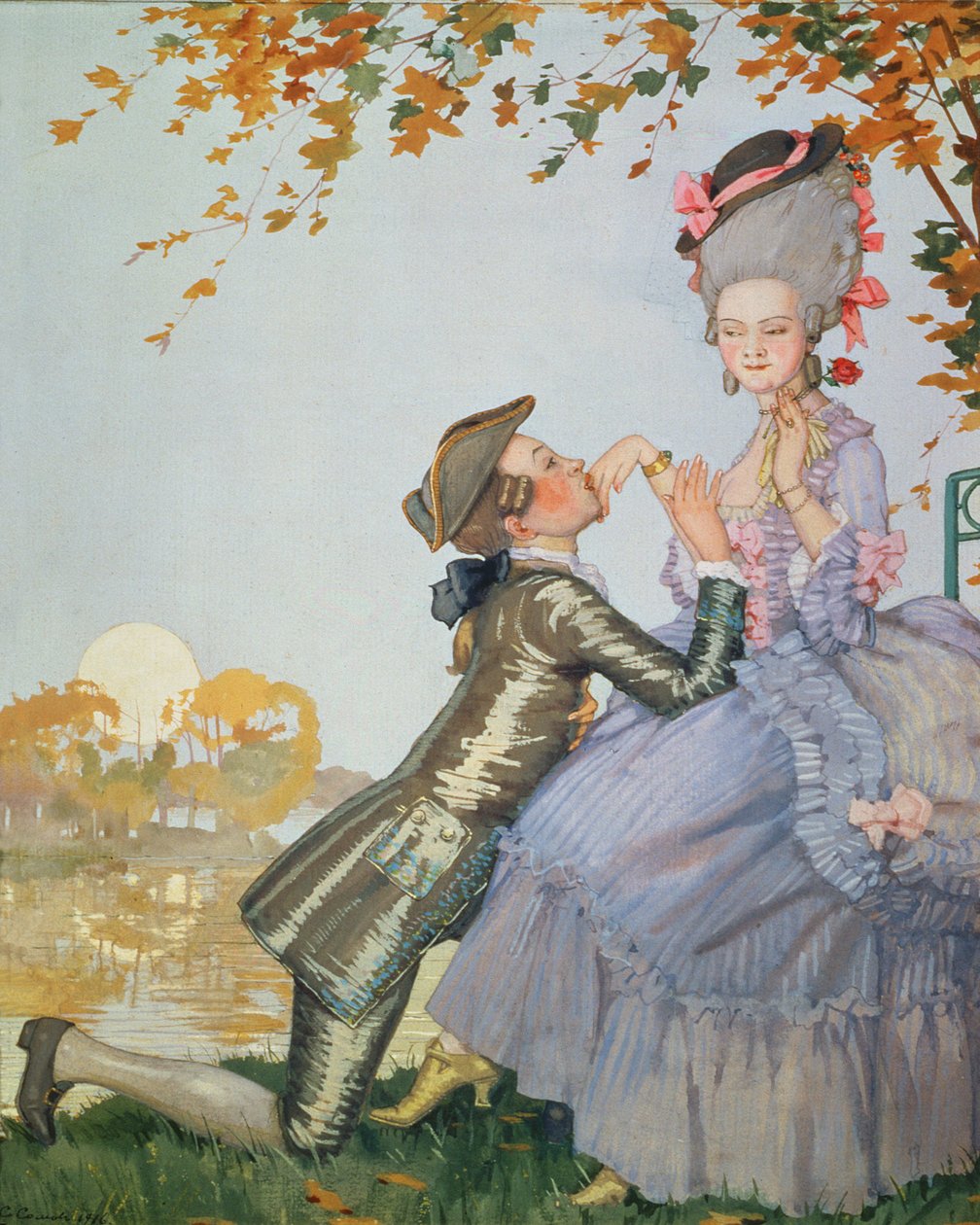 Første kjærlighet, 1916 av Konstantin Andreevic Somov
