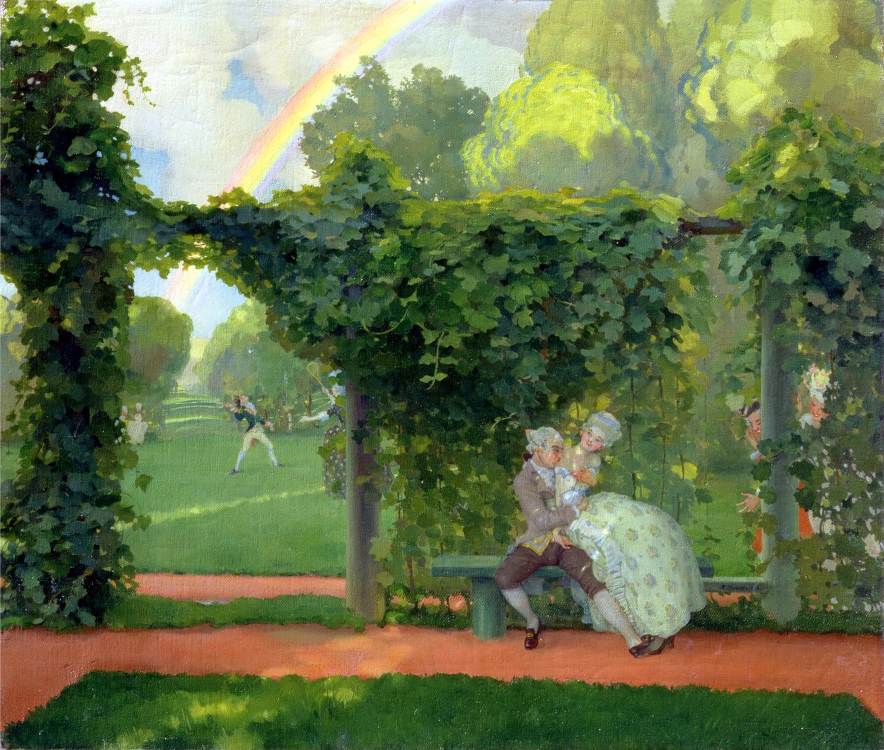 The Ridiculed Kiss, 1908 av Konstantin Andreevic Somov