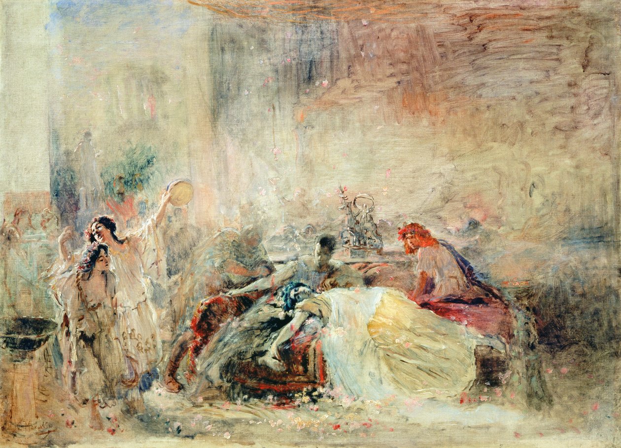 Claudius Caesar Neros død (37-68 e.Kr.) av Konstantin Egorovich Makovsky