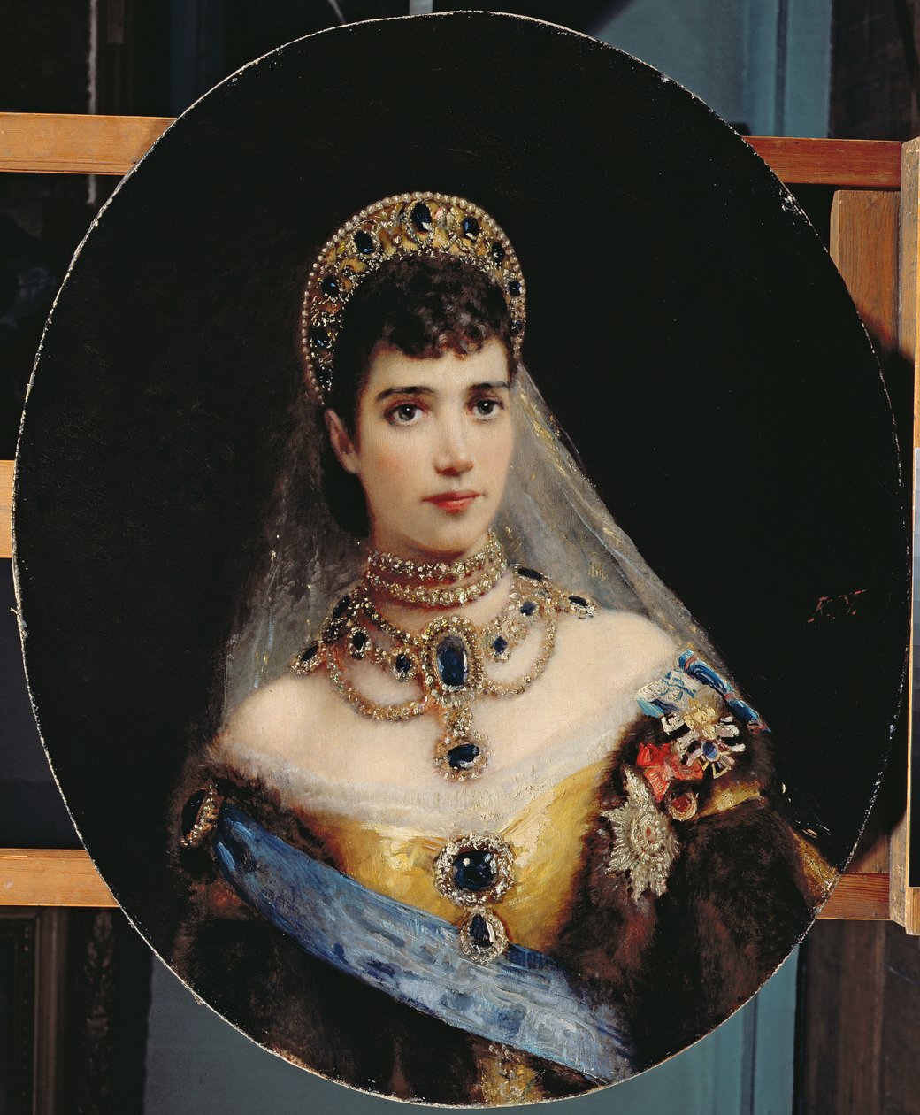 Portrett av keiserinne Maria Fyodorovna (1847-1928) Dagmar av Danmark av Konstantin Egorovich Makovsky