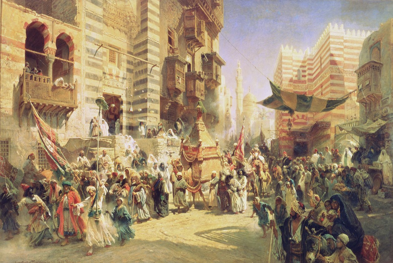 Overleveringen av det hellige teppet i Kairo, 1876 av Konstantin Egorovich Makovsky