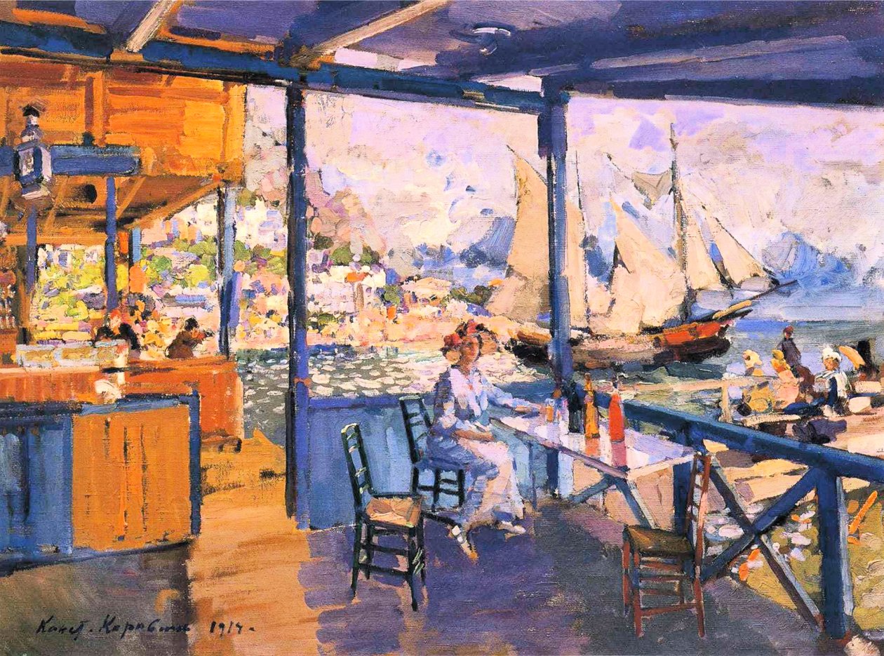 Brygge i Gurzufn av Konstantin Alekseevich Korovin