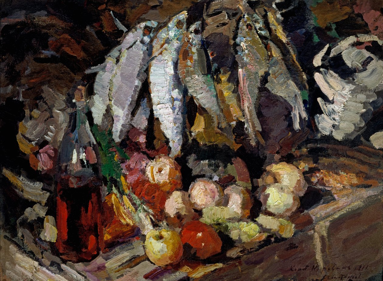 Fisk, vin, frukt av Konstantin Alekseevich Korovin