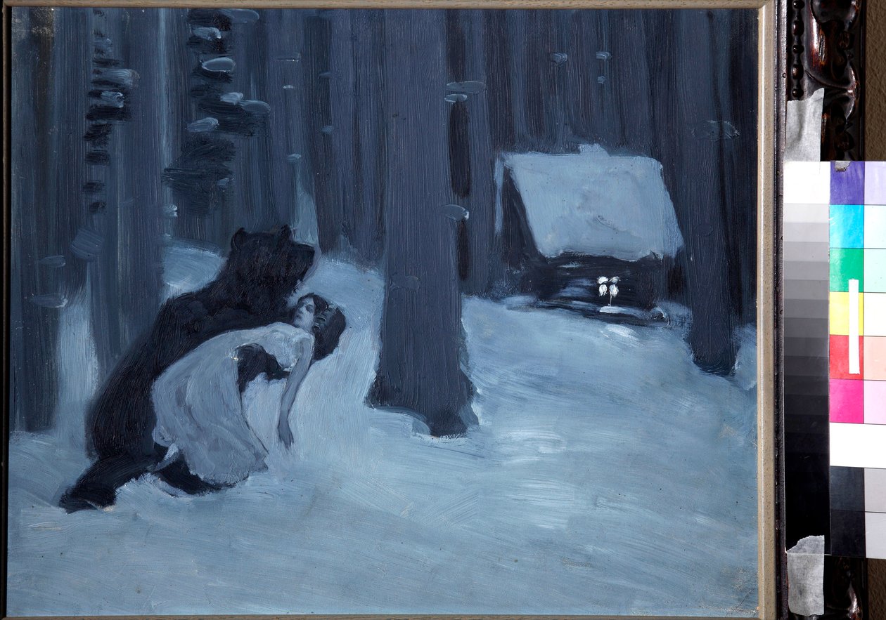 ""Le reve de Tatiana"" (Tatyanas drøm) Illustrasjon av ""Eugene Oneguine"" roman d