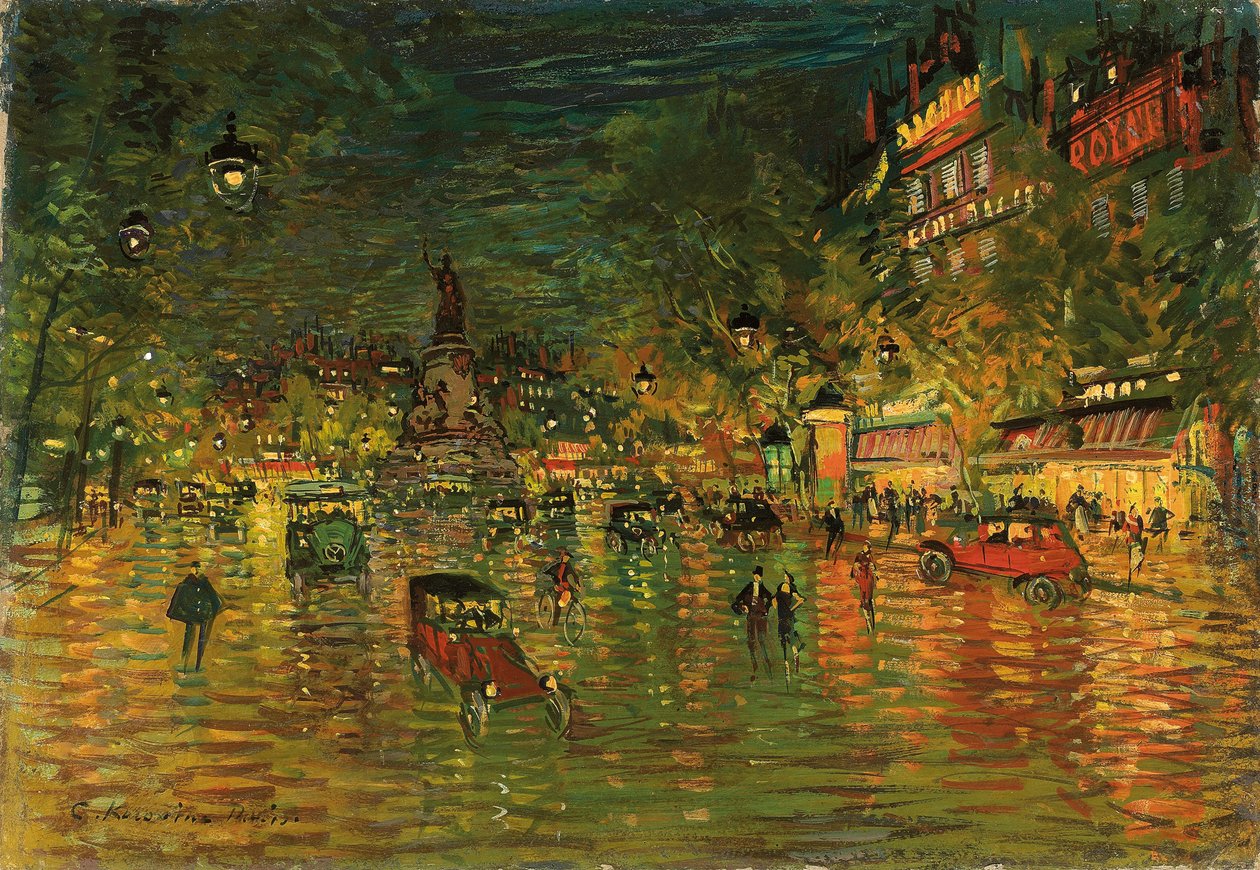 Republikkplassen, Paris av Konstantin Alekseevich Korovin
