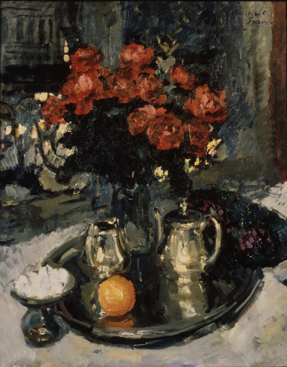 Roser og fioler, 1912 av Konstantin Alekseevich Korovin