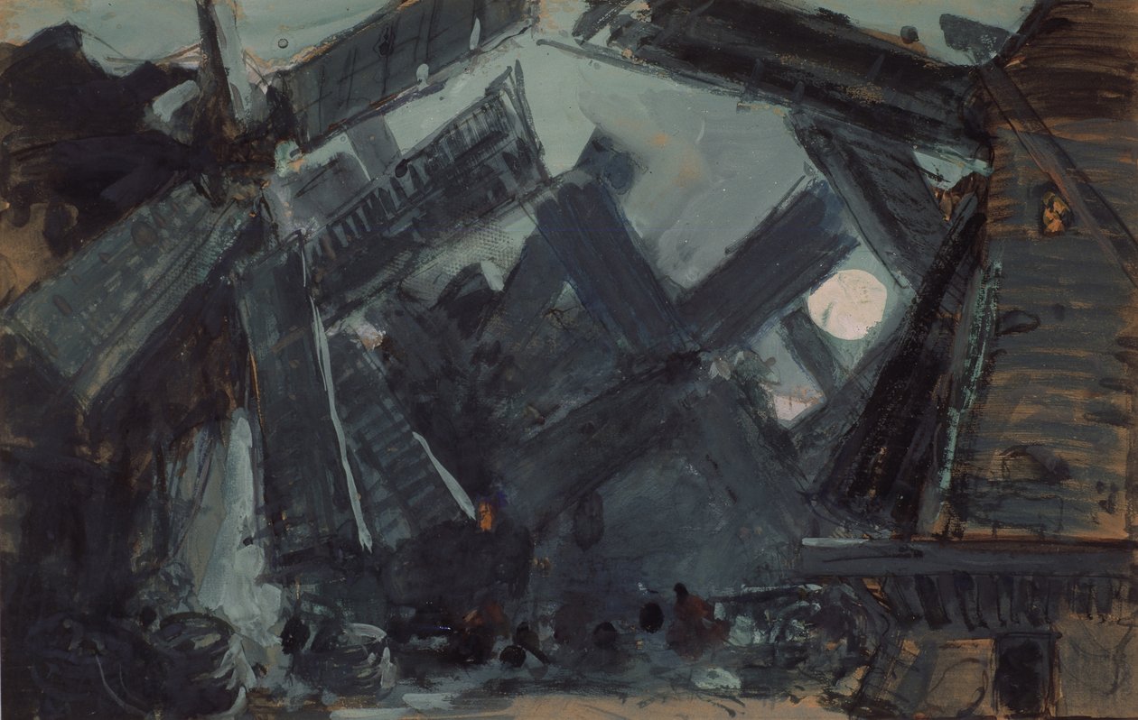 Scenografi for balletten Don Quijote av L. Minkus, 1900 av Konstantin Alekseevich Korovin