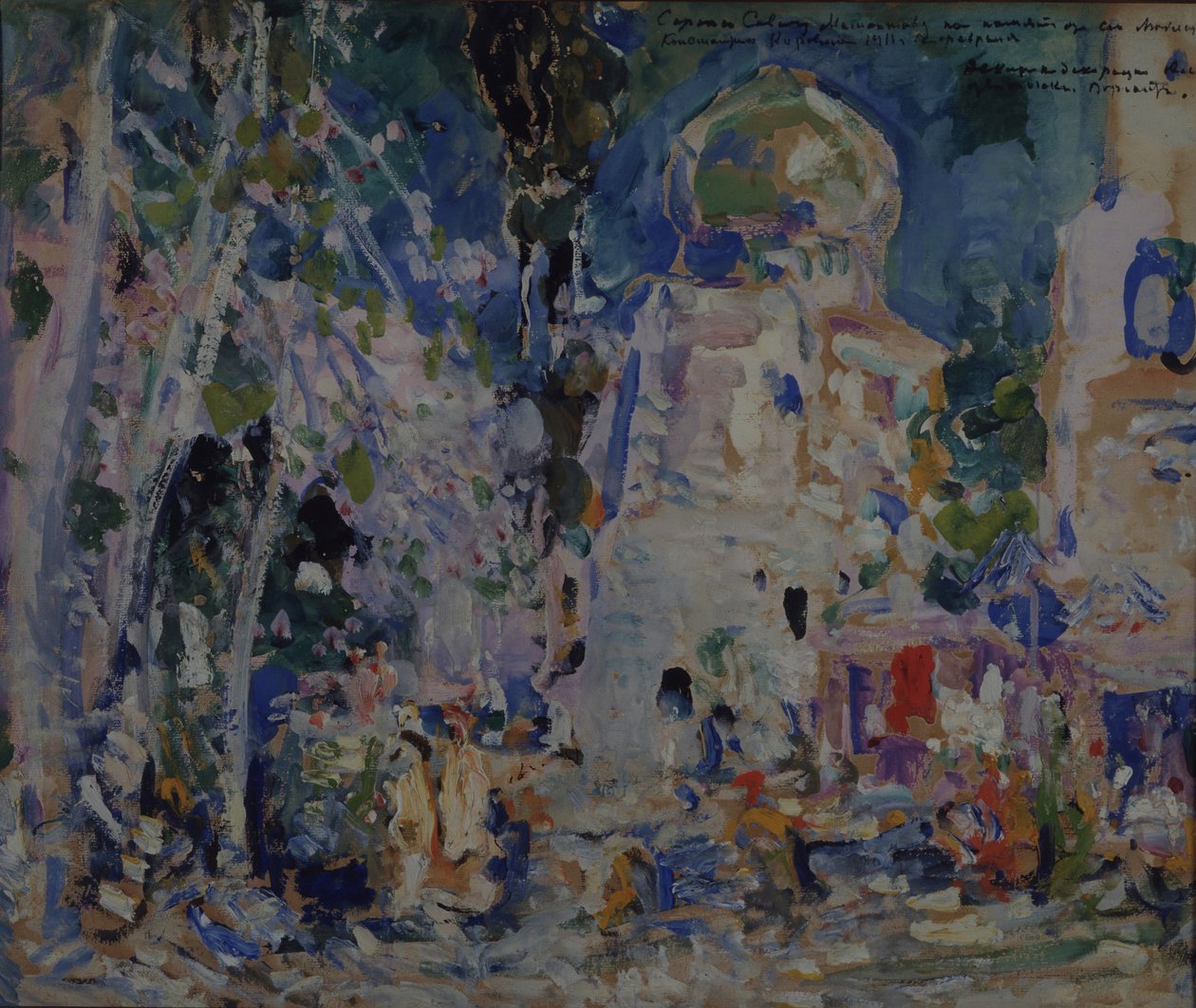 Scenografi for balletten The Scarlet Pimpernel av F. Hartman, 1911 av Konstantin Alekseevich Korovin