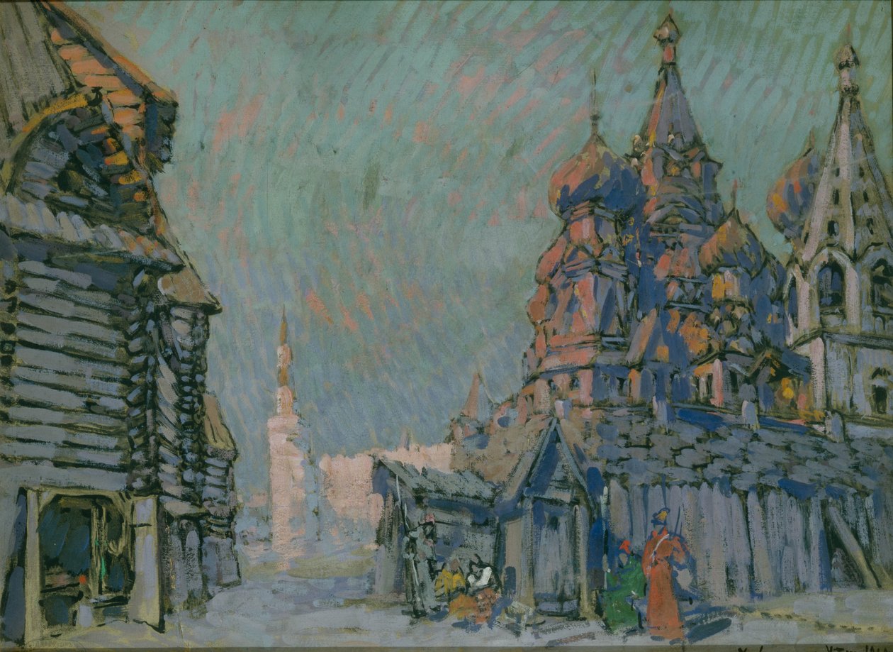 Scenedesign for operaen Khovanshchina av M. Musorgsky, 1911 av Konstantin Alekseevich Korovin