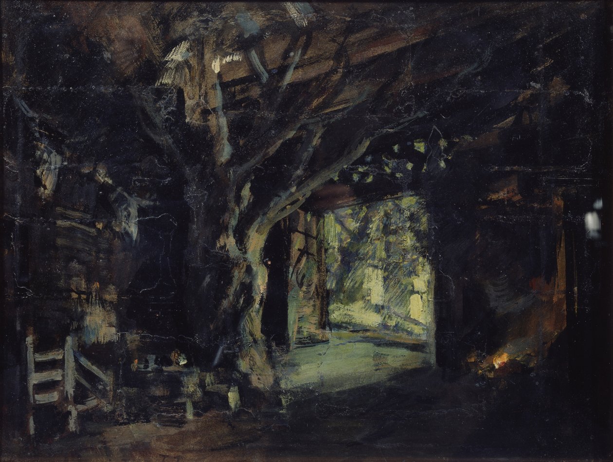 Scenedesign for operaen Valkyrien av R. Wagner, 1919 av Konstantin Alekseevich Korovin