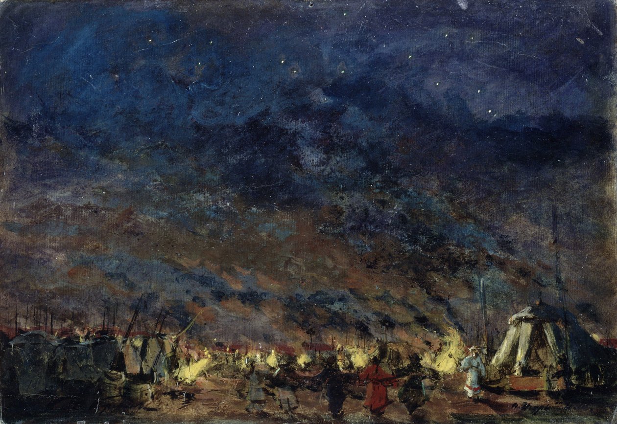 Den polovtsiske leiren. Scenedesign for operaen Prince Igor av A. Borodin, 1914 av Konstantin Alekseevich Korovin