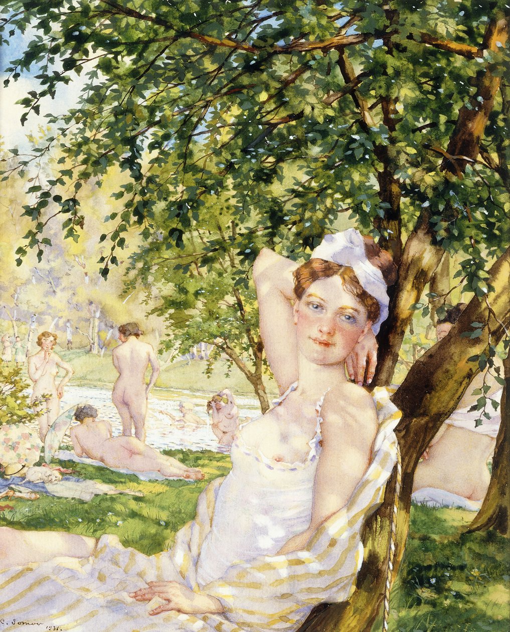 Badende i solen av Konstantin Andreevic Somov