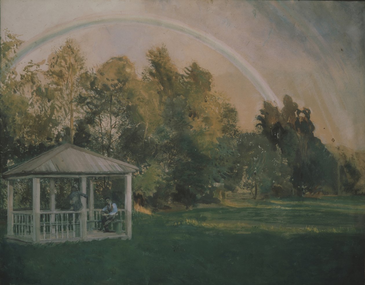 Landskap med en regnbue av Konstantin Andreevic Somov