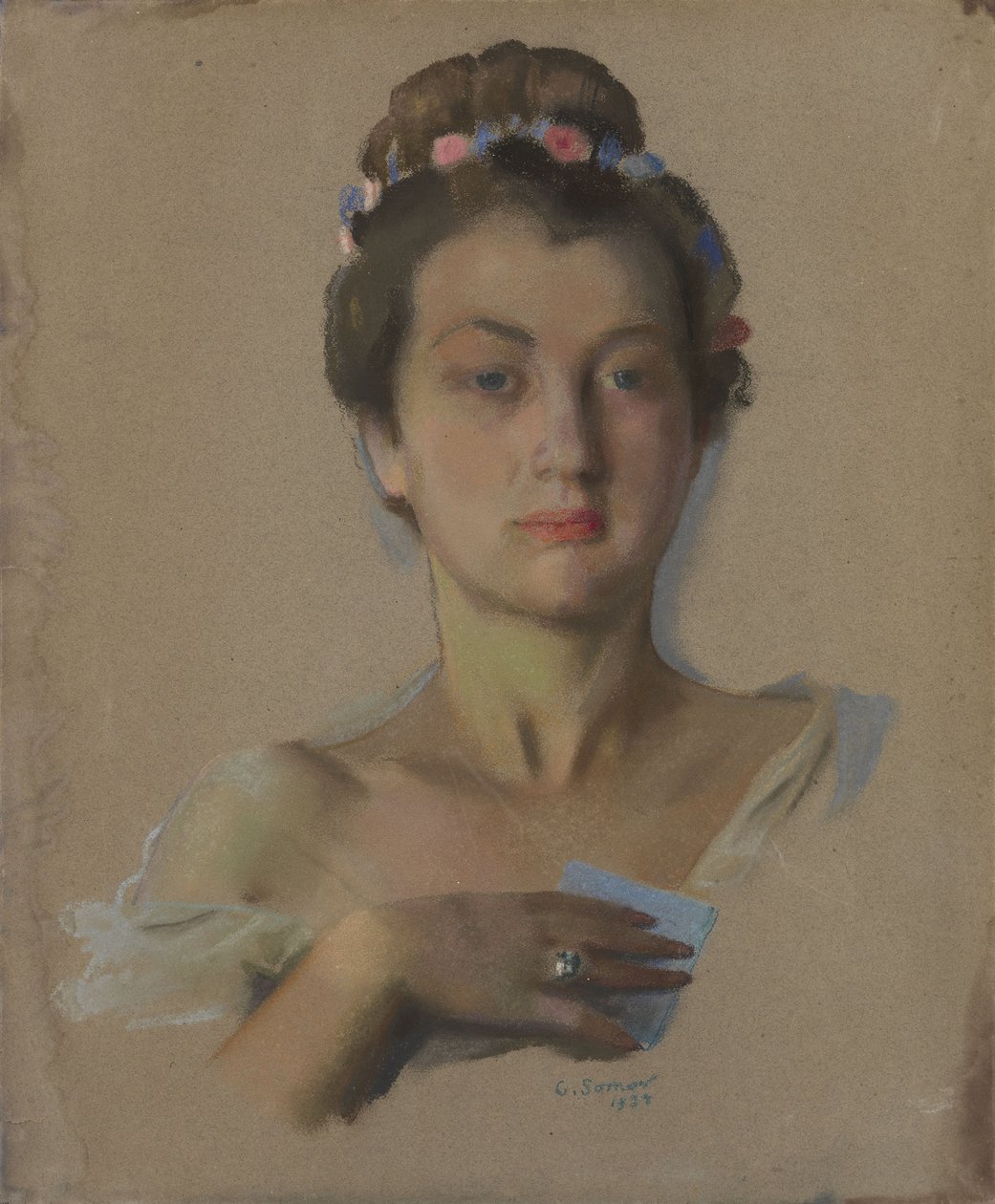 Portrett av Alexandra Levchenko, 1934 av Konstantin Andreevic Somov