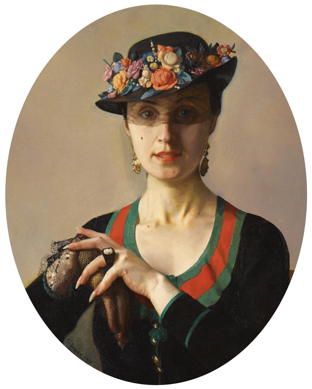Portrett av en dame, 1936 av Konstantin Andreevic Somov