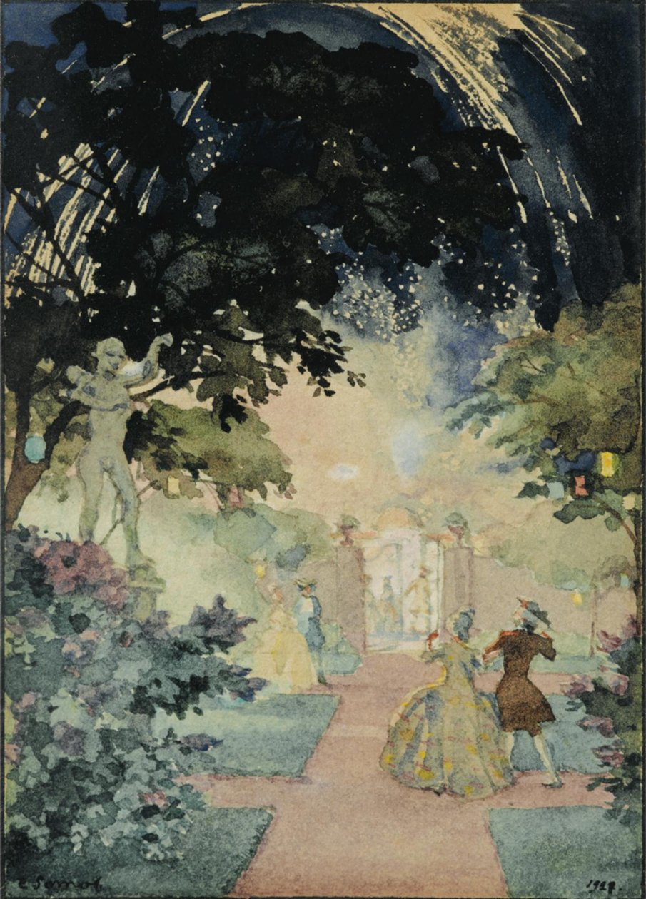 Fyrverkeriet, 1927 av Konstantin Andreevic Somov