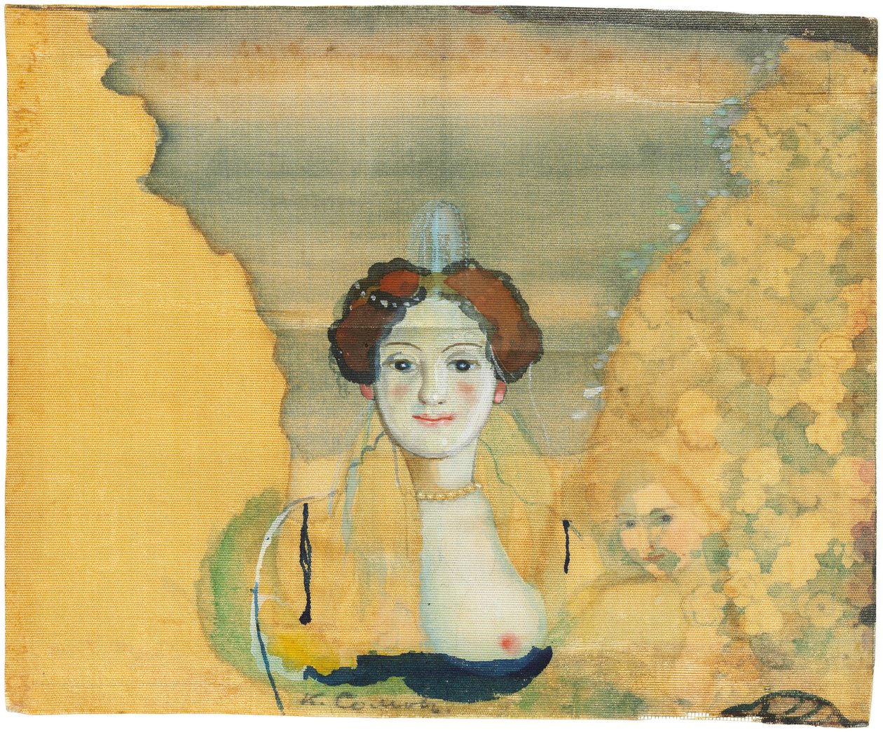 Ung dame med en hage bortenfor. av Konstantin Andreyevich Somov